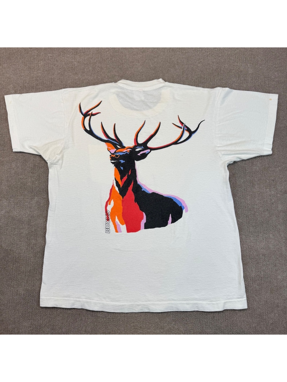 Vintage 90s Almighty BUCK Cigarette Tobacco Promo Pocket Shirt XL Single Stitch
